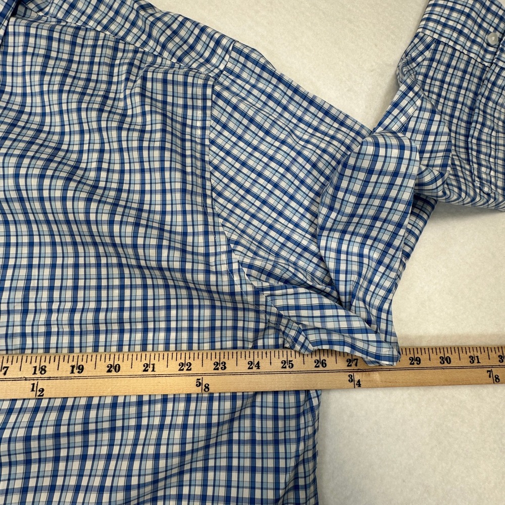 Holderness & Bourne Flynn Sport Shirt Men XXL Marlin Blue Plaid Tailored Fit NEW - Picture 6 of 9